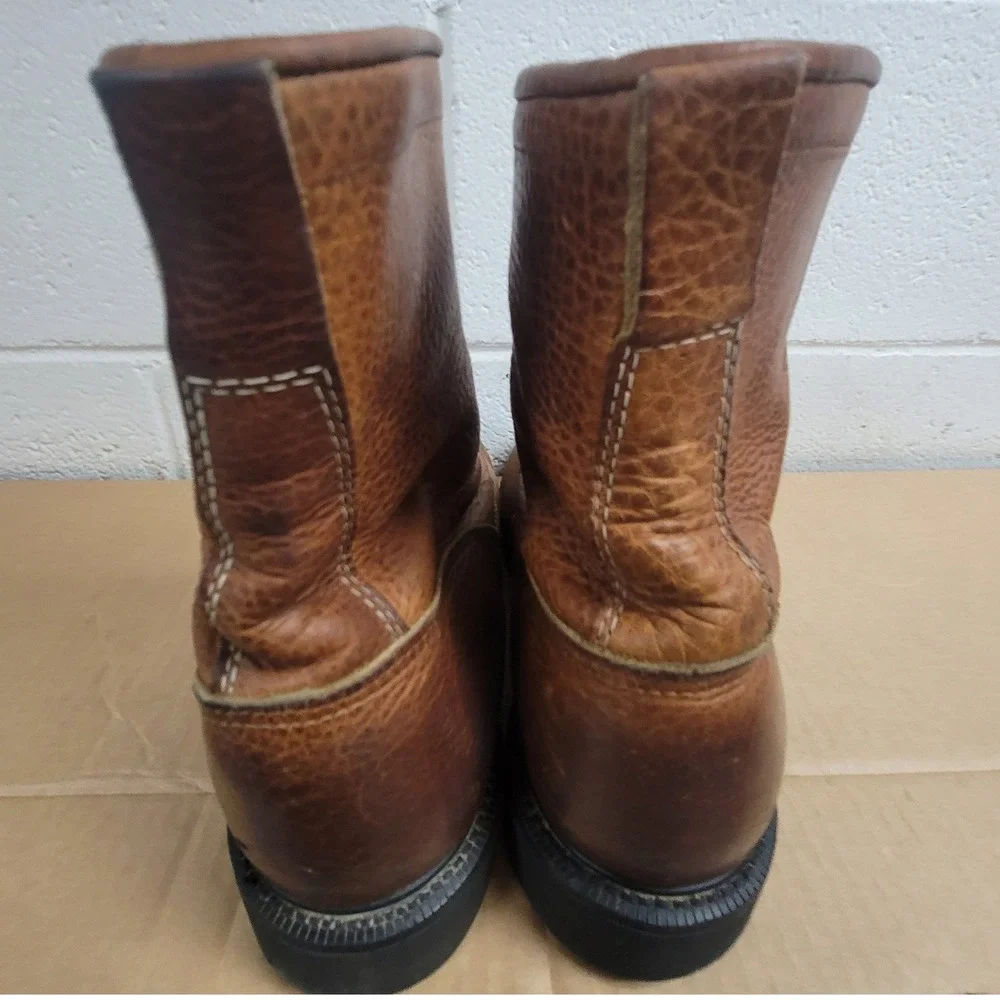 Justin Boots Brown Leather Lace-Up Work Boots